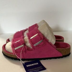Birkenstock Arizona Shearling-Lined Sandals 9.5